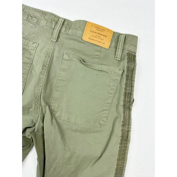 LUCKY BRAND Womens Cargo Utility Pocket Pants Size 26 Olive Side Stripe - Picture 5 of 9